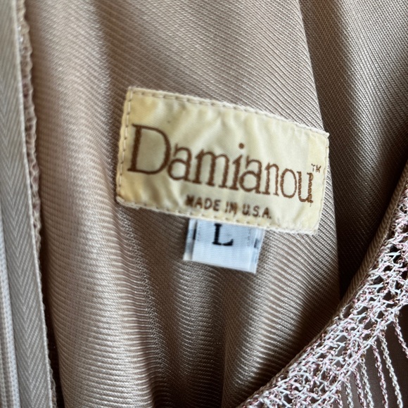 Damianou Vintage crocheted scalloped fringe sleeveless maxi dress and jacket. - Picture 3 of 4